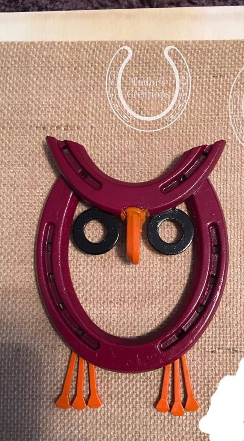 Horseshoe Owl Wall Art Horseshoe Decor Horseshoe Art Home Etsy