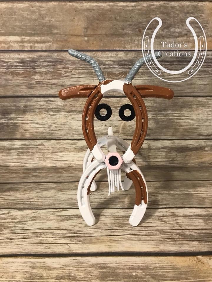 Horseshoe Goat Horseshoe Art Horseshoe Decor Farm Pet Home Etsy