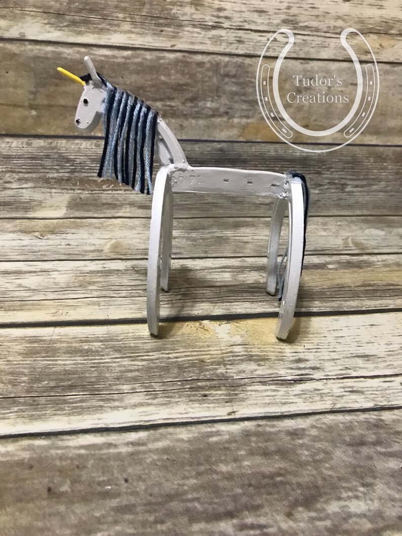 Horseshoe Unicorn Horseshoe Art Horseshoe Decor Home Decor Etsy