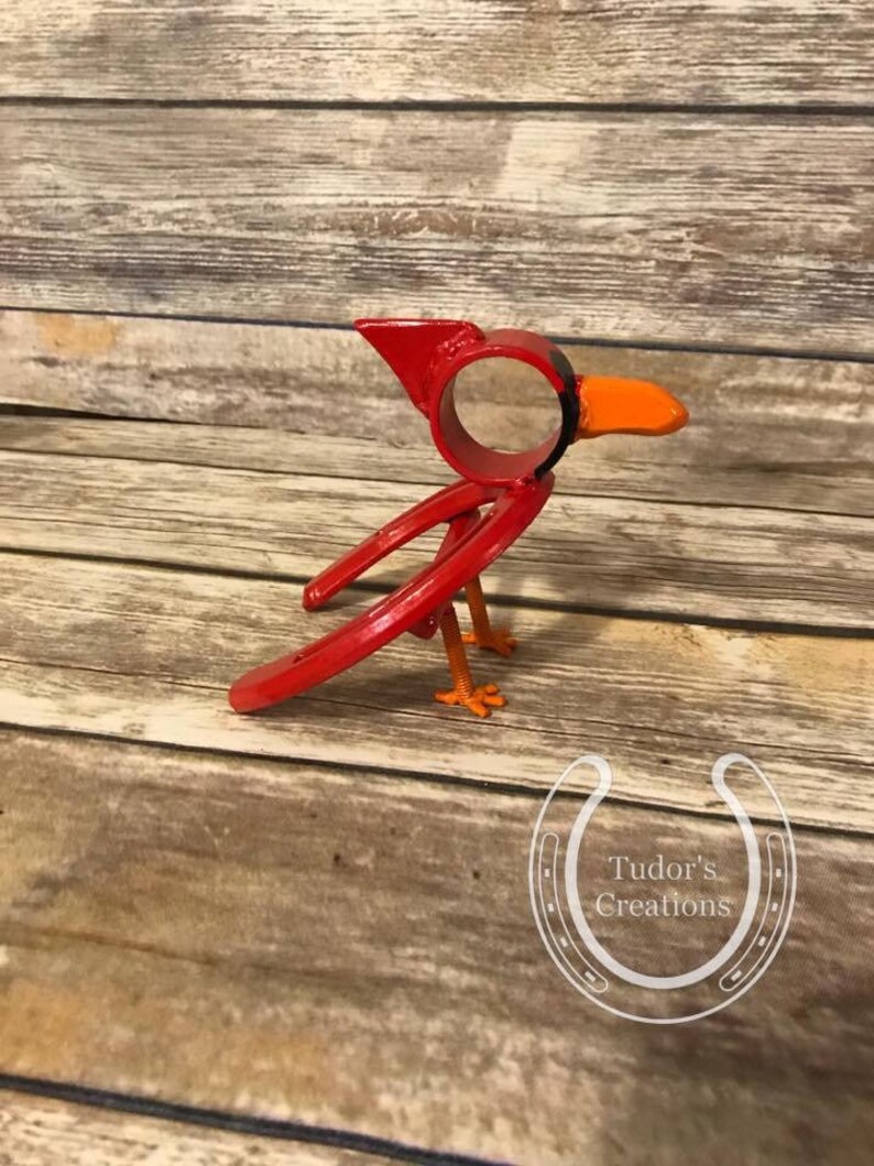 Horseshoe Cardinal Horseshoe Art Horseshoe Decor Home Decor Etsy