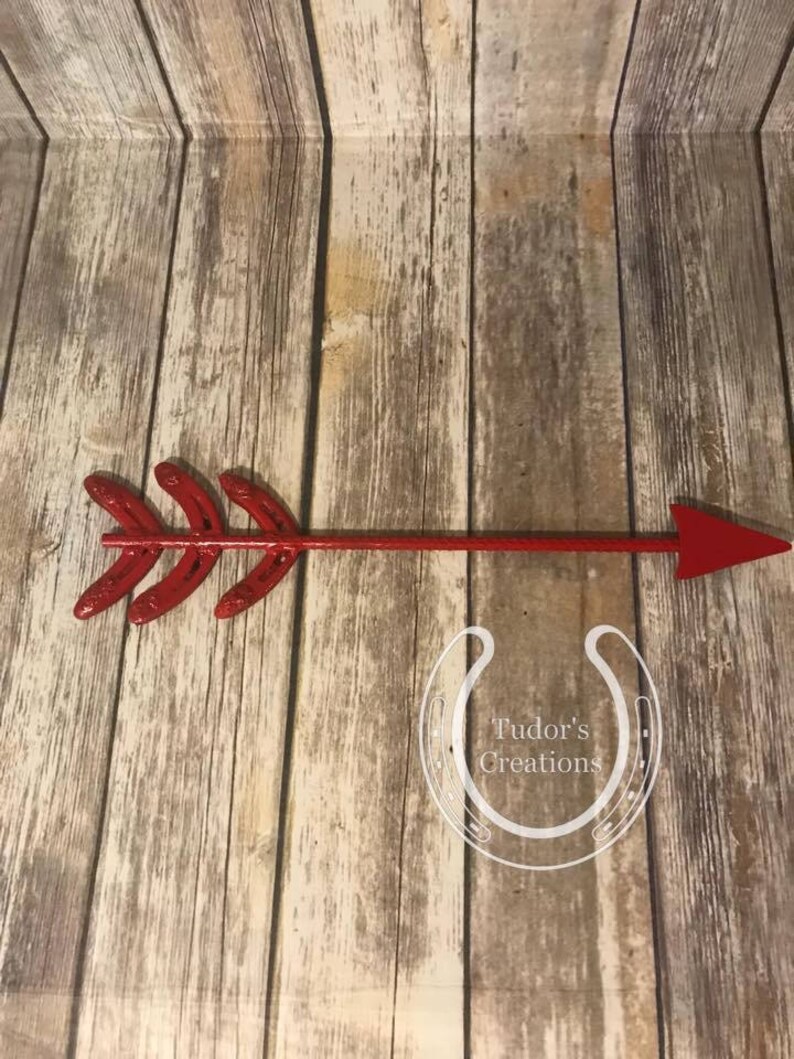 Horseshoe Rebar Arrow Horseshoe Decor Horseshoe Art Metal Art Etsy