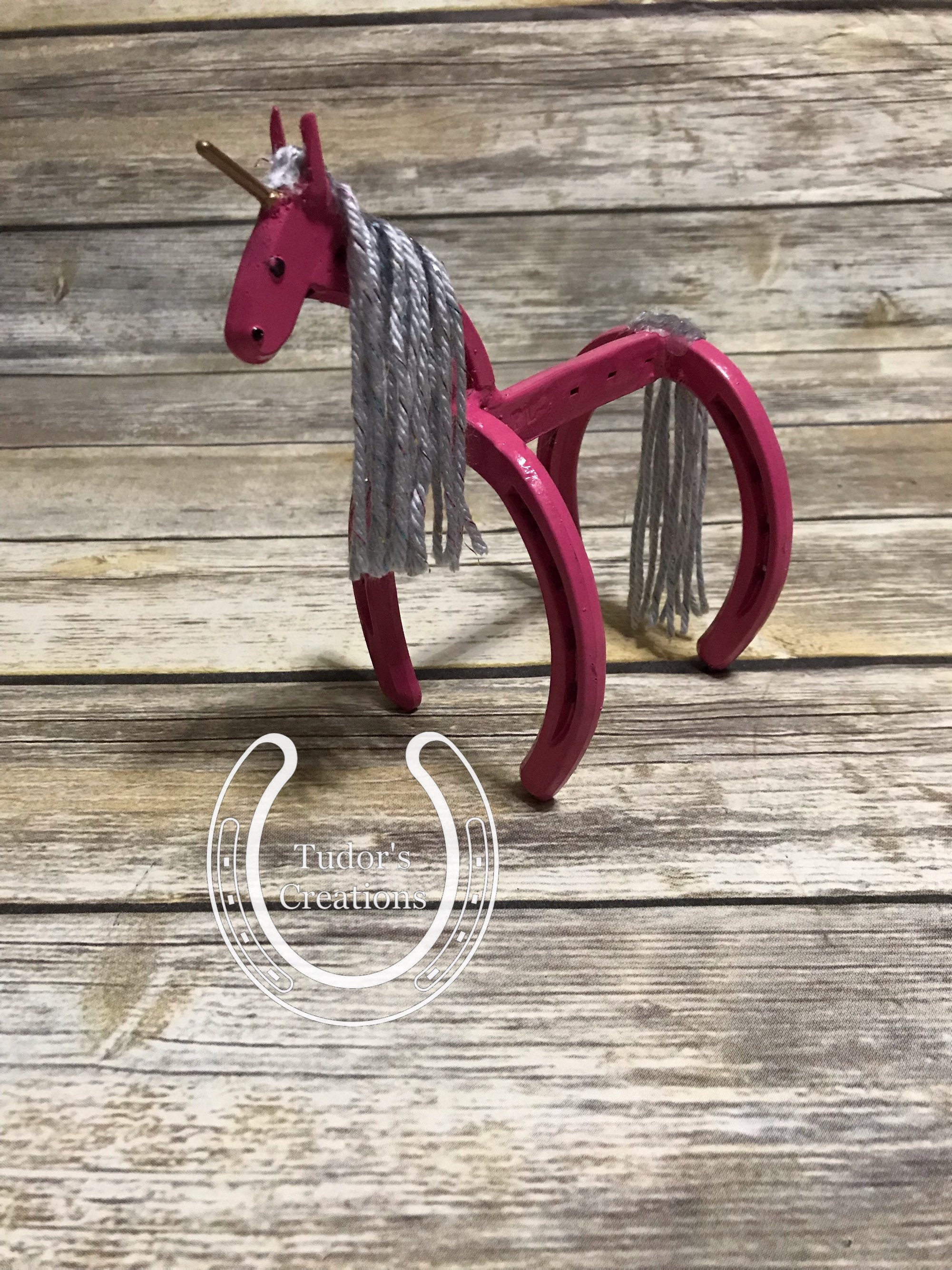 Horseshoe Unicorn Horseshoe Art Horseshoe Decor Home Decor Etsy