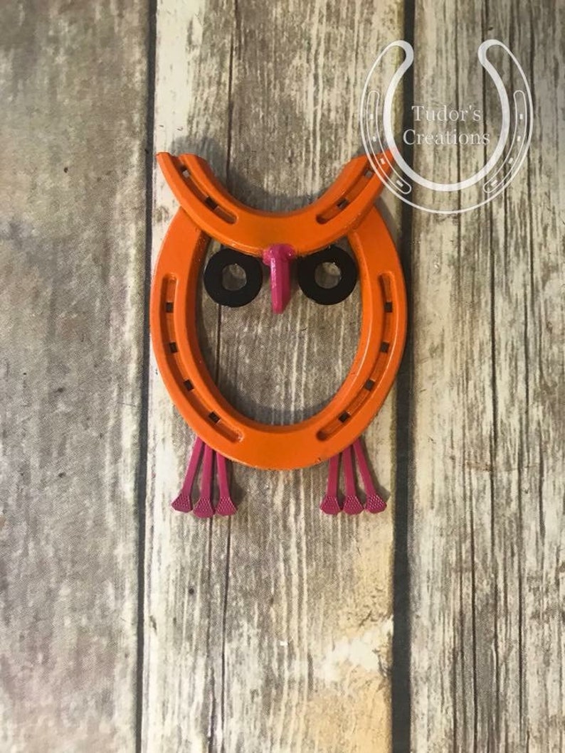 Horseshoe Owl Wall Art Horseshoe Decor Horseshoe Art Home Etsy