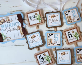 My First Rodeo Photo Banner, Western First Birthday Photo Display, Monthly Photo Banner, Rodeo First Birthday Decoration