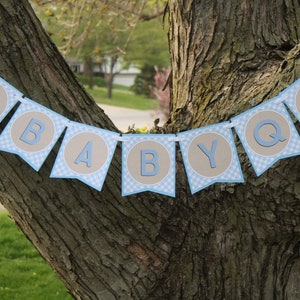 Baby-Q Baby Shower Banner, Light Blue BBQ Baby Shower, Coed Baby Shower Decorations, Summer Baby Shower Decor, Barbecue Baby Shower