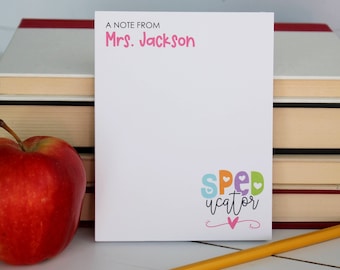 Gifts for Teachers, Personalized Teacher Notepad, Christmas Gift for Teachers, Personalized Gift, Style: Special Educator