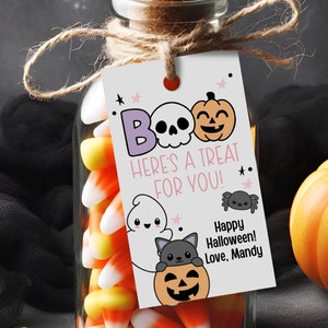 Boo Tag, Halloween Treat Tag, Printable Halloween Gift Tag, Halloween DIY Gift, Halloween Teacher Gift Tag