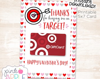 Target Teacher Valentine Card, Coffee Teacher Valentine, Gift Card Valentine, Instant Download Printable Teacher Valentine Card