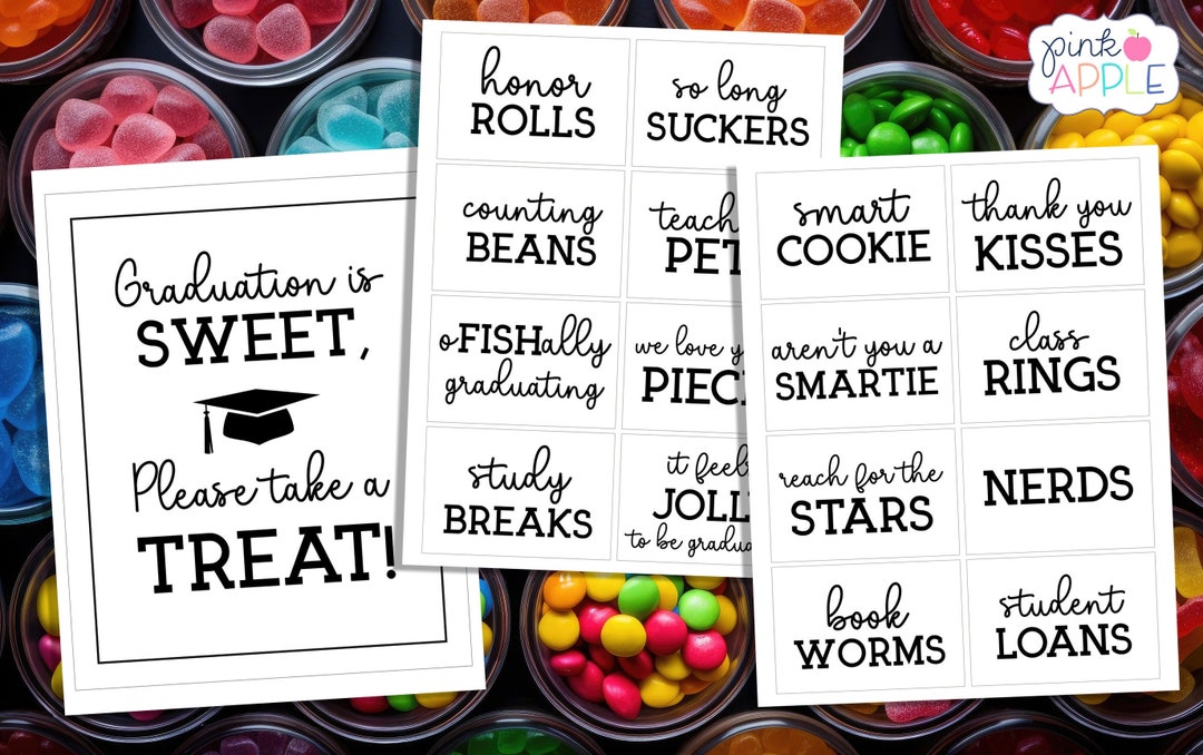 Graduation Candy Buffet Free Printables - Printables