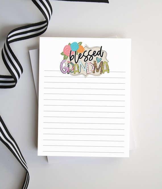 Gift for Grandma, Notepad for Grandparent's Day, Mother's Day, Mom Notepad, Customized Gift for Her - Style: Blessed Grandma
