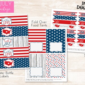 Fourth of July Printable Party Package 4th of July Patriotic Banner ...