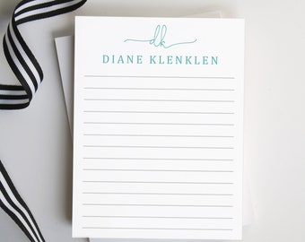 Personalized Teacher Notepad Gift, Personalized Notepad for Coworkers, Gift for Boss, Personalized Notepad Gift, Style: Script Initials