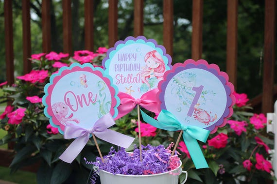 20 Pcs Mermaid Felt Table Centerpieces - DIY Under The Sea Party Decor (Sea Grass, Starfish, Seahorse, Coral)