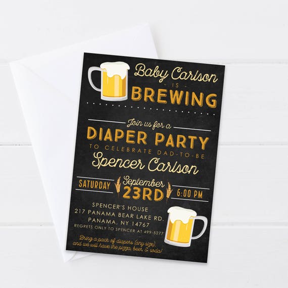Diaper Party Decorations Chuggies Beer And Diaper Cake Beer And