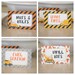 Construction Food Labels  - Construction Birthday Food Tents or Place Cards 