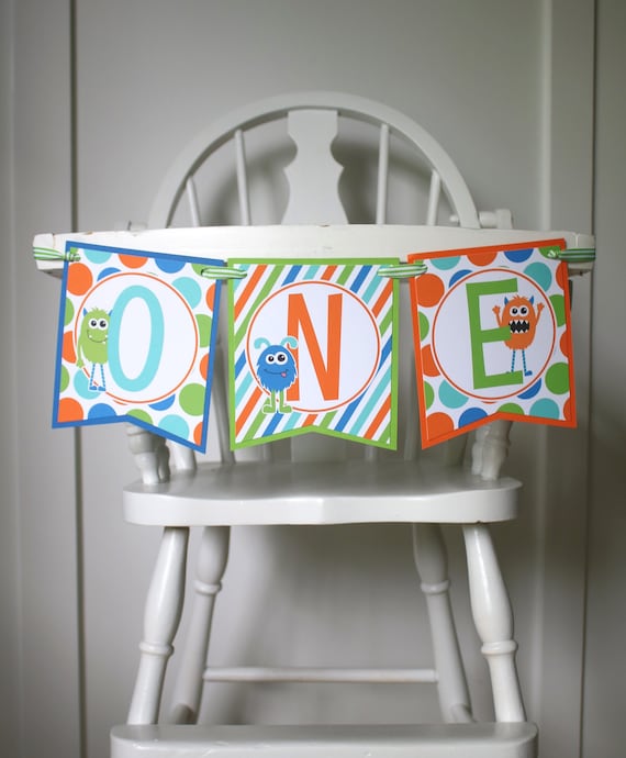 Monster High Chair Banner Monster Birthday High Chair Decoration