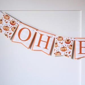 Fall Baby Shower Banner: Pumpkin Theme Party Decor