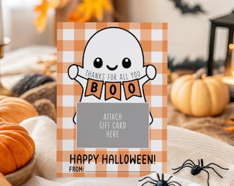 Halloween Teacher Gift Card Holder, Halloween Teacher Gift, Halloween Coworker or Employee Gift, Thank You for all you BOO! Card