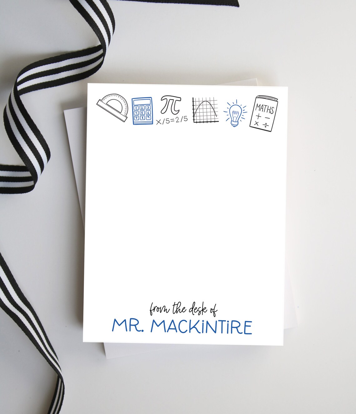 Teacher Notepad Gift, Teacher Appreciation, Math Teacher Notepad for ...