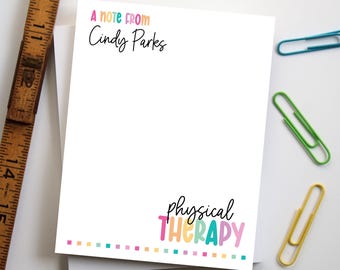 Bloc-notes personnalisé pour kinésithérapeute, cadeau kinésithérapeute, cadeau de remerciement pour kinésithérapeute, papeterie personnelle, style : kinésithérapeute