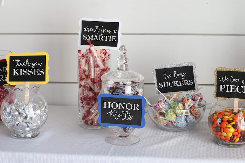 Graduation Candy Bar Labels, Graduation Party Decor, Grad Candy Bar, 2026 Decorations, Sweets Table Candy Buffet, Choose Your Colors! image 3