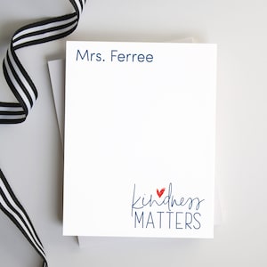 Gifts for Teachers, Personalized Teacher Notepad, Teacher Gift, End of Year Teacher Gift, Back to School Gift - Style: Kindness Matters