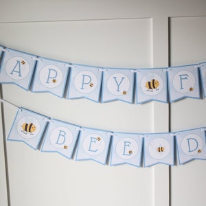 Happy Bee Day Bee Party Decoration - Happy Bee Day Banner, Bumble Bee Party  Decoration, Bee Birthday Party, First Birthday
