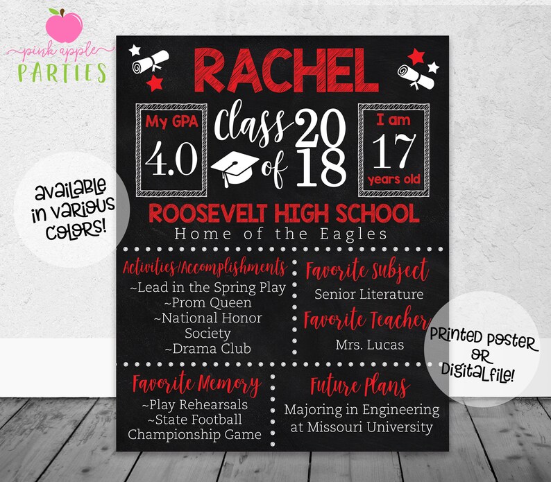 Graduation Poster Class of 2021 High School Graduation Etsy