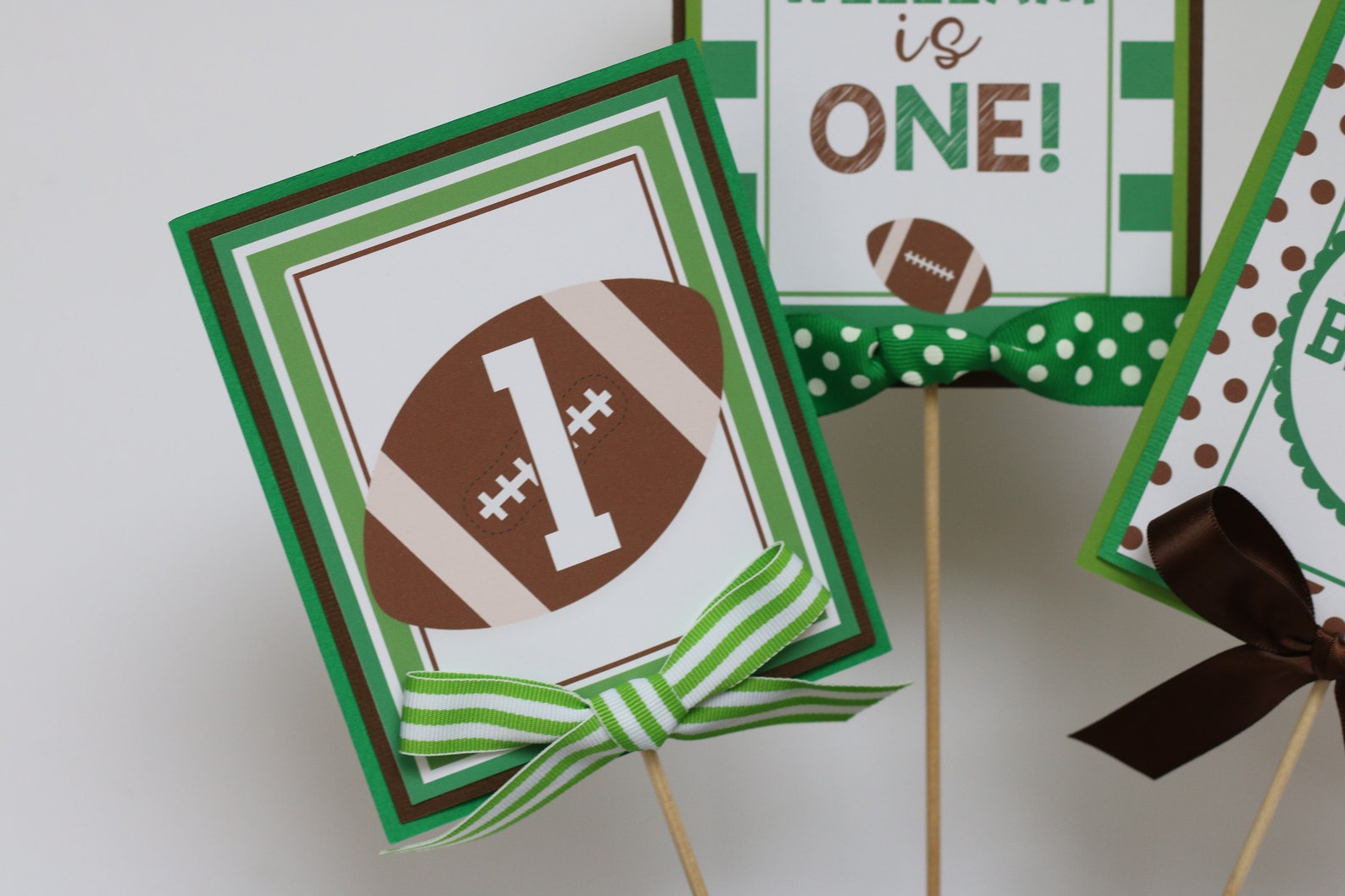 Football Birthday Party Centerpiece Sticks Sports Birthday Etsy