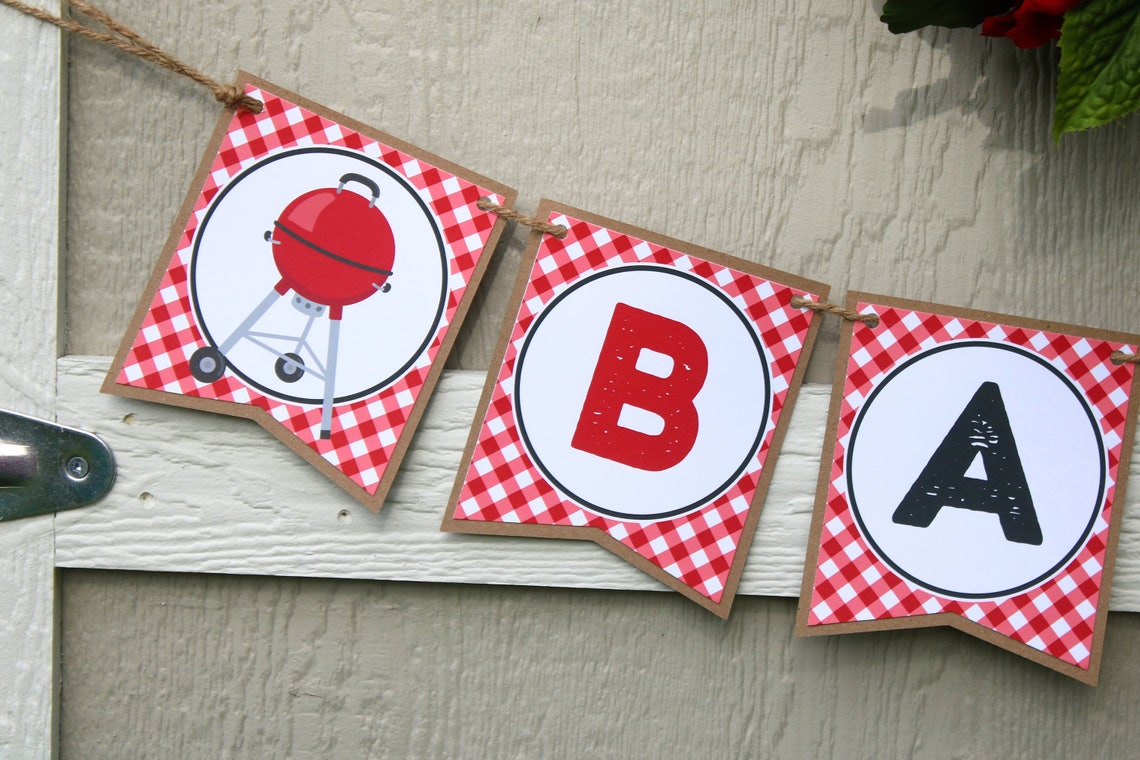 Baby-q Baby Shower Banner BBQ Baby Shower Coed Baby Shower - Etsy