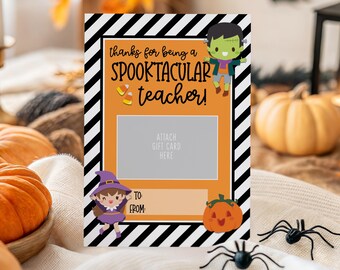 Porte-cartes d'Halloween pour enseignants, Cadeau d'Halloween pour enseignants, Porte-cartes d'Halloween, Porte-cartes Amazon