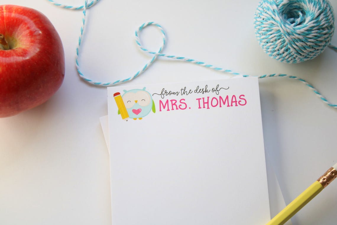 Teacher Notepad Teacher Appreciation Gift Teacher Holiday Etsy