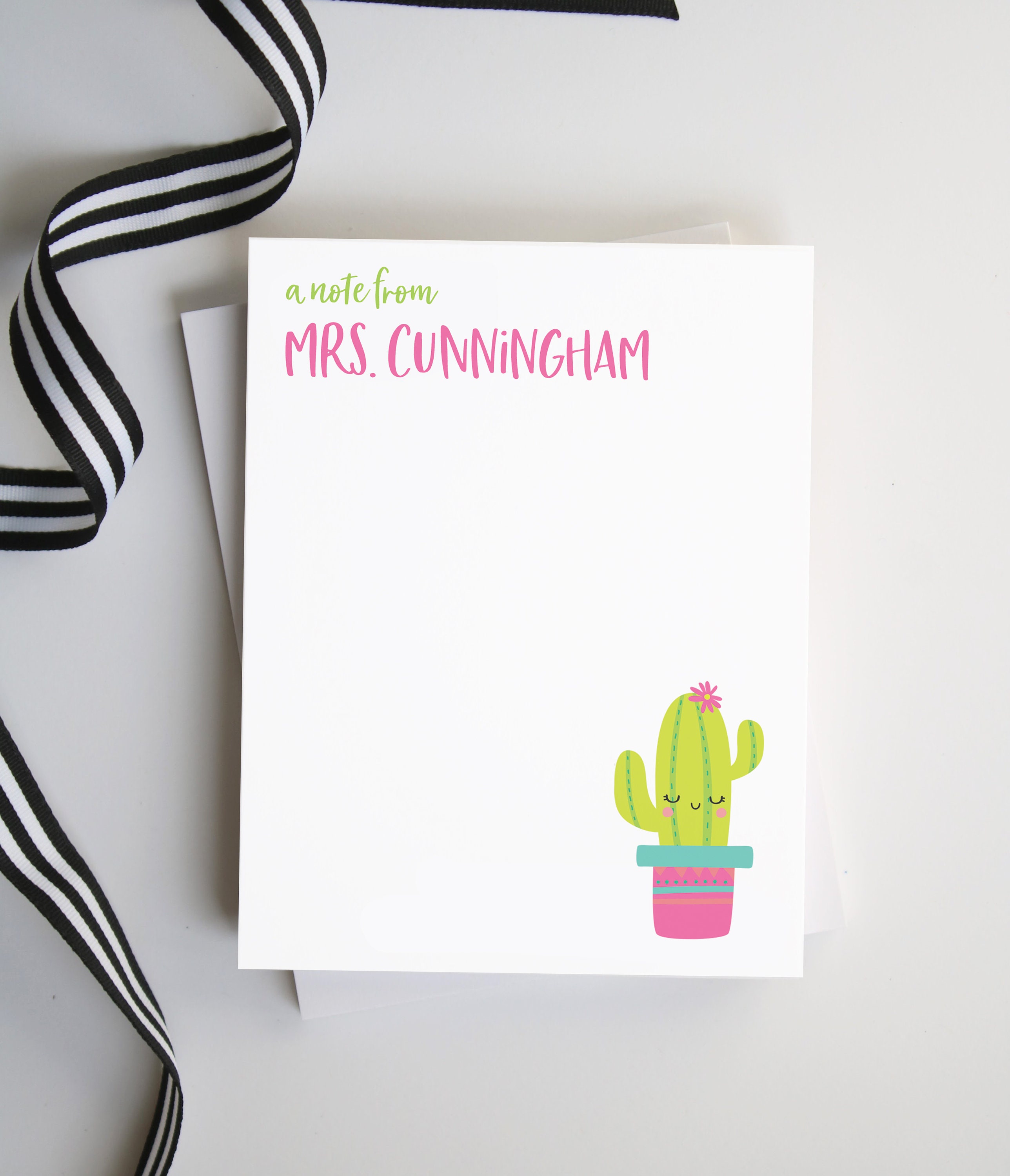 personalized stationery, stationary . cactus, cacti note cards, watercolor  succulents notecards . FLAT stationery . set of 12