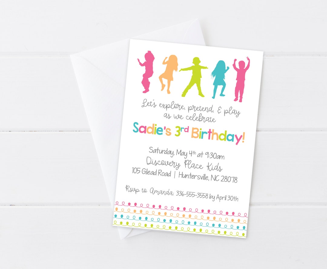Children's Museum Birthday Invitation, Museum for Kids Birthday
