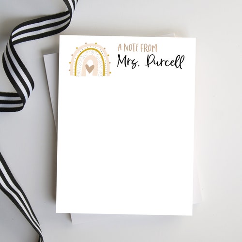 Personalized Notepad Pink Tower Notepad Stationery Gift - Etsy