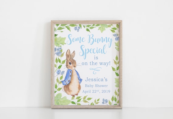 Poster Printable Print Baby Shower Sign Gifts and Cards Sign Pink Peter Rabbit Baby Shower Rabbit Baby Shower Cards and Gifts Sign