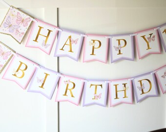 Oaktree 'Happy Birthday Daughter' Folienbanner – Holografisch Pink, 2,7 Meter Lang