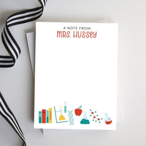Teacher Notepad Gift, Teacher Appreciation, Plant Lady Notepad, Notepad Gift for Her, Christmas Gift for Teacher, Style: Science