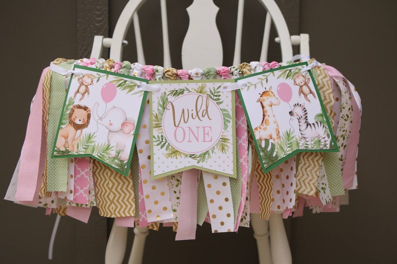 Jungle High Chair Fabric Garland Jungle Safari wild Etsy
