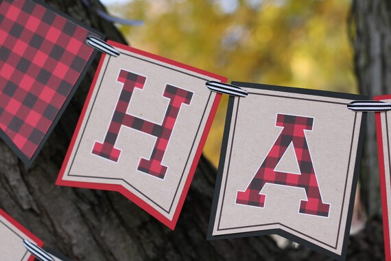 POP Parties Woodland Reindeer 'ONE' Banner - Lumberjack 1st Birthday Party Decor, High Chair Banner - View #4