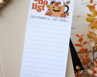 Ghost Notepad, Fall Notepad Gift, To Do List Stationery, Halloween Notepad, Book Lover Gift for Friend, Teacher, Coworker, Neighbor