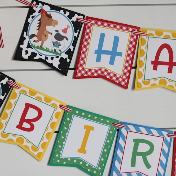 Farm Birthday Banner - Etsy