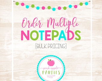 Pink Apple Parties - NOTEPADS - Bulk Pricing & Adjusted Shipping