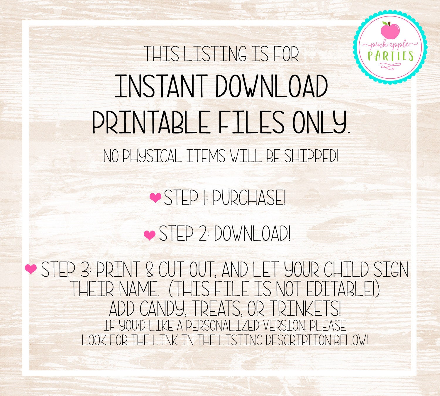 INSTANT DOWNLOAD Pirate Valentine Personalized Printable - Etsy