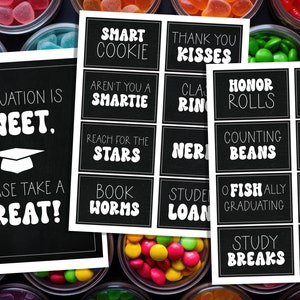 Graduation Candy Labels, Printable Graduation Party, Candy Buffet / Candy Bar, Grad Party Candy Labels - INSTANT DOWNLOAD