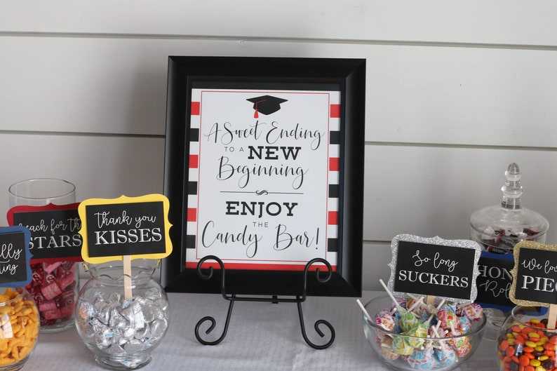 Graduation Candy Bar Labels, Graduation Party Decor, Grad Candy Bar, 2026 Decorations, Sweets Table Candy Buffet, Choose Your Colors! image 7
