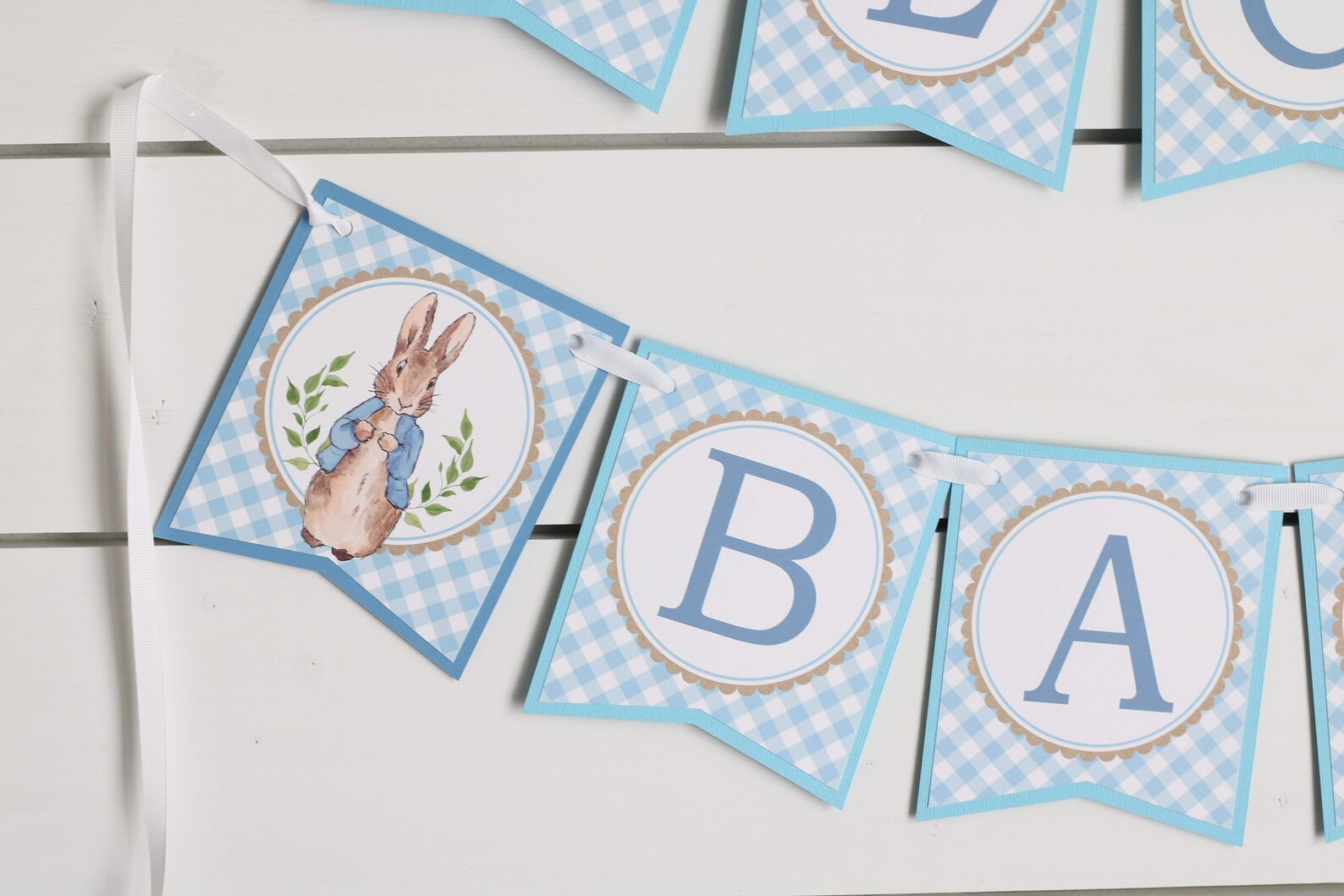 Peter Rabbit Baby Shower Banner, Some Bunny Baby Shower Decorations ...