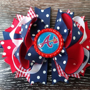 Atlanta Braves Baseball Hair Bow