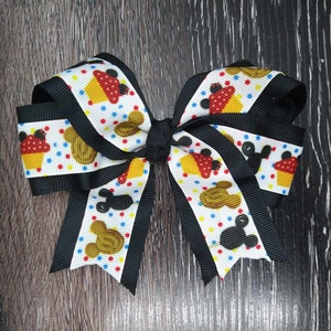 Mickey Disney Park Snacks Hair Bow