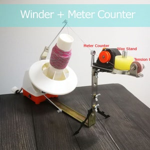 L2 Jumbo Yarn Ball Winder With Meter Length Counter Combo Set